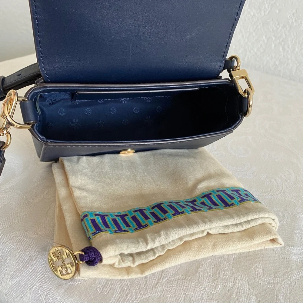 Tory Burch Lilium Micro Satchel Navy blue